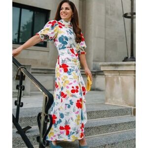 Rixo x Target floral cascade high neck dress